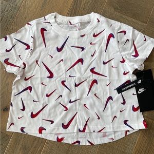 Nike Big Girl Americana Cropped Tee